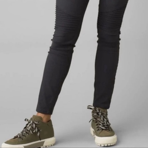 Prana Brenna moto pants, charcoal size 6 - Picture 4 of 12